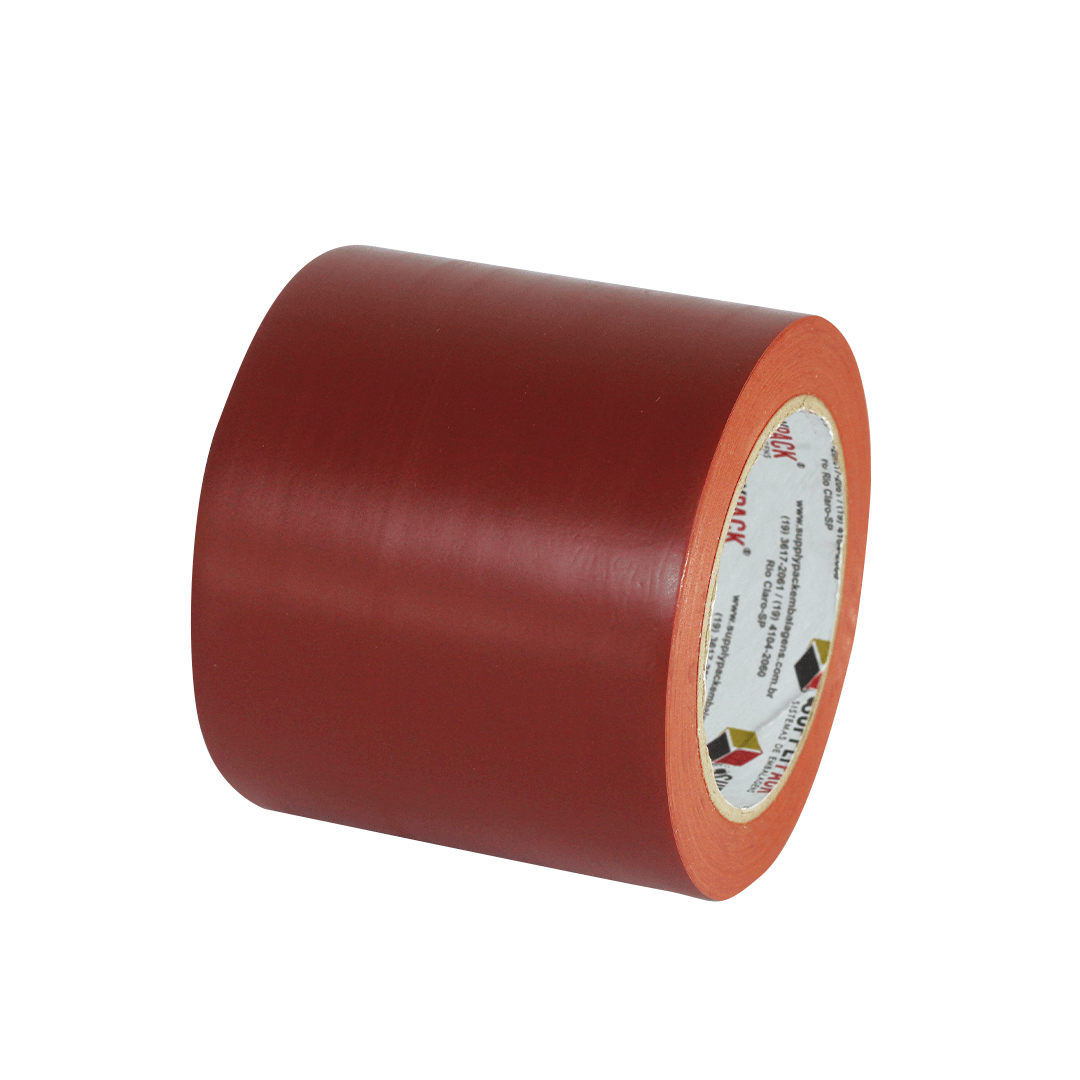 Fita Adesiva de Demarcação de Solo 100mm X 30m - Marrom