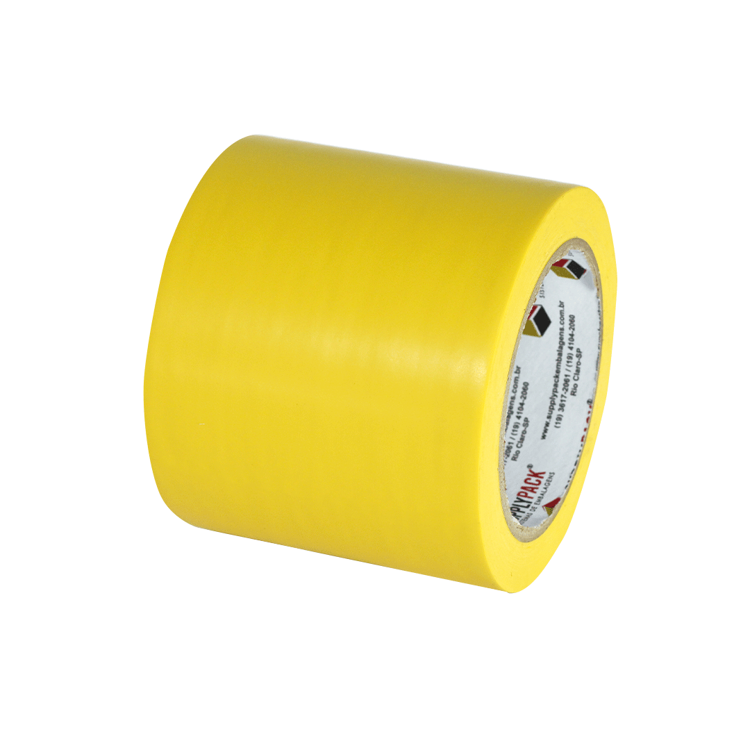 Fita Adesiva de Demarcação de Solo 96mm X 30m - Amarela
