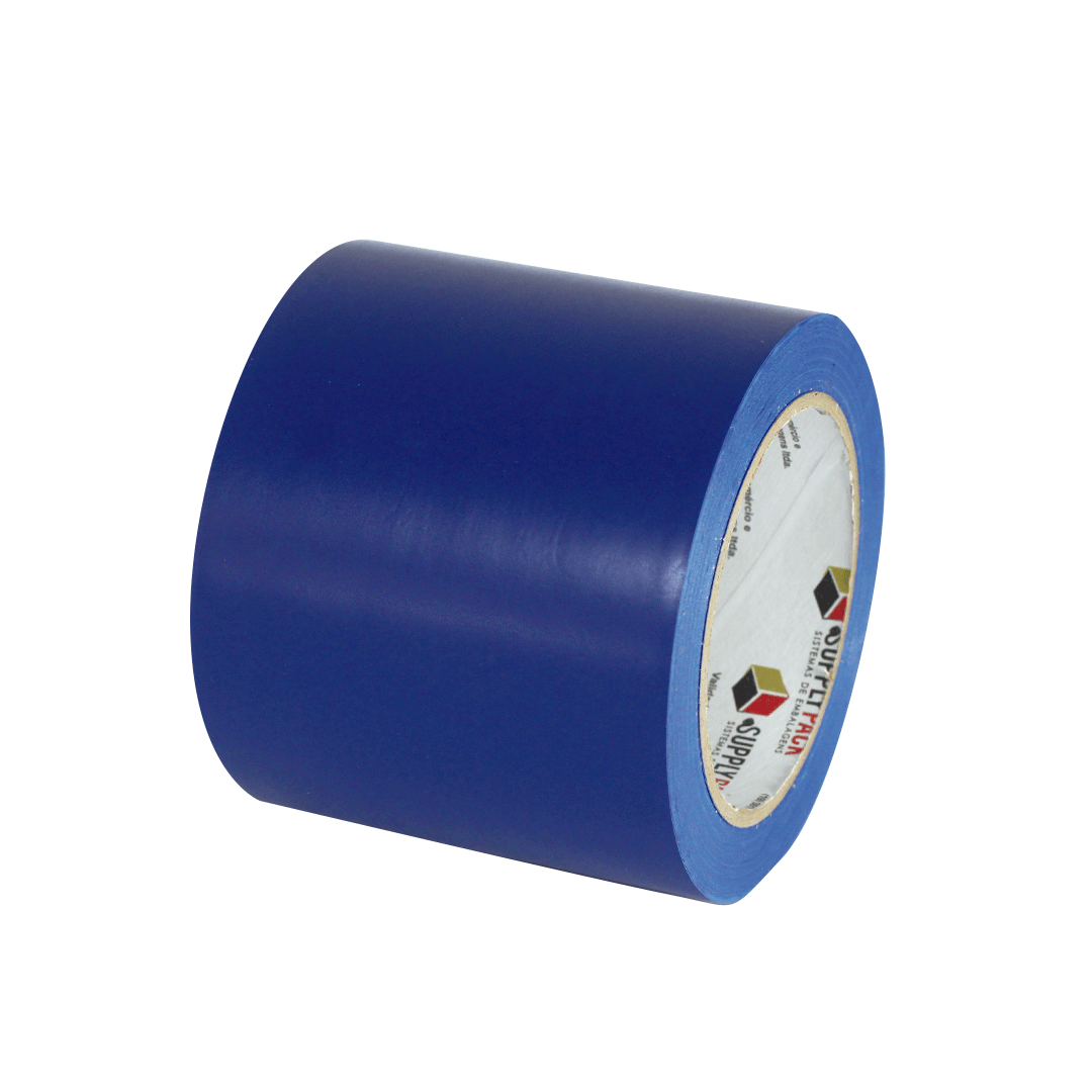 Fita Adesiva de Demarcação de Solo 96mm X 30m - Azul