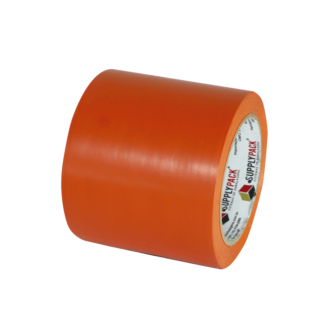 Fita Adesiva de Demarcação de Solo 96mm X 30m - Laranja