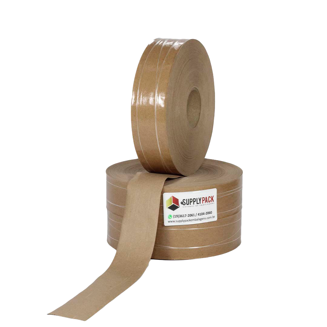 Fita Gomada com Reforco 50mm Rolo c/ aprox. 1,25 kg
