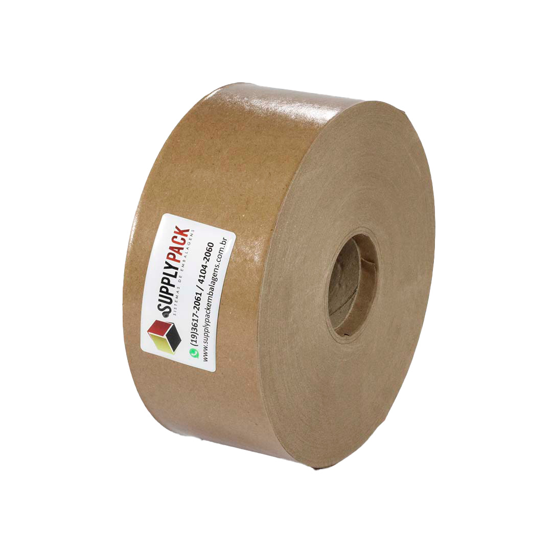 Fita Gomada Cuidado Fragil 80mm s/ Reforco aprox. 1,600 kg