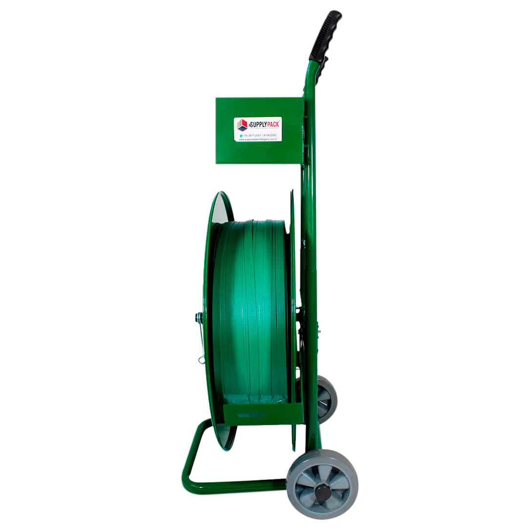 Carrinho Desbobinador de Fita Pet Reforçado 400mm Caixa Grande