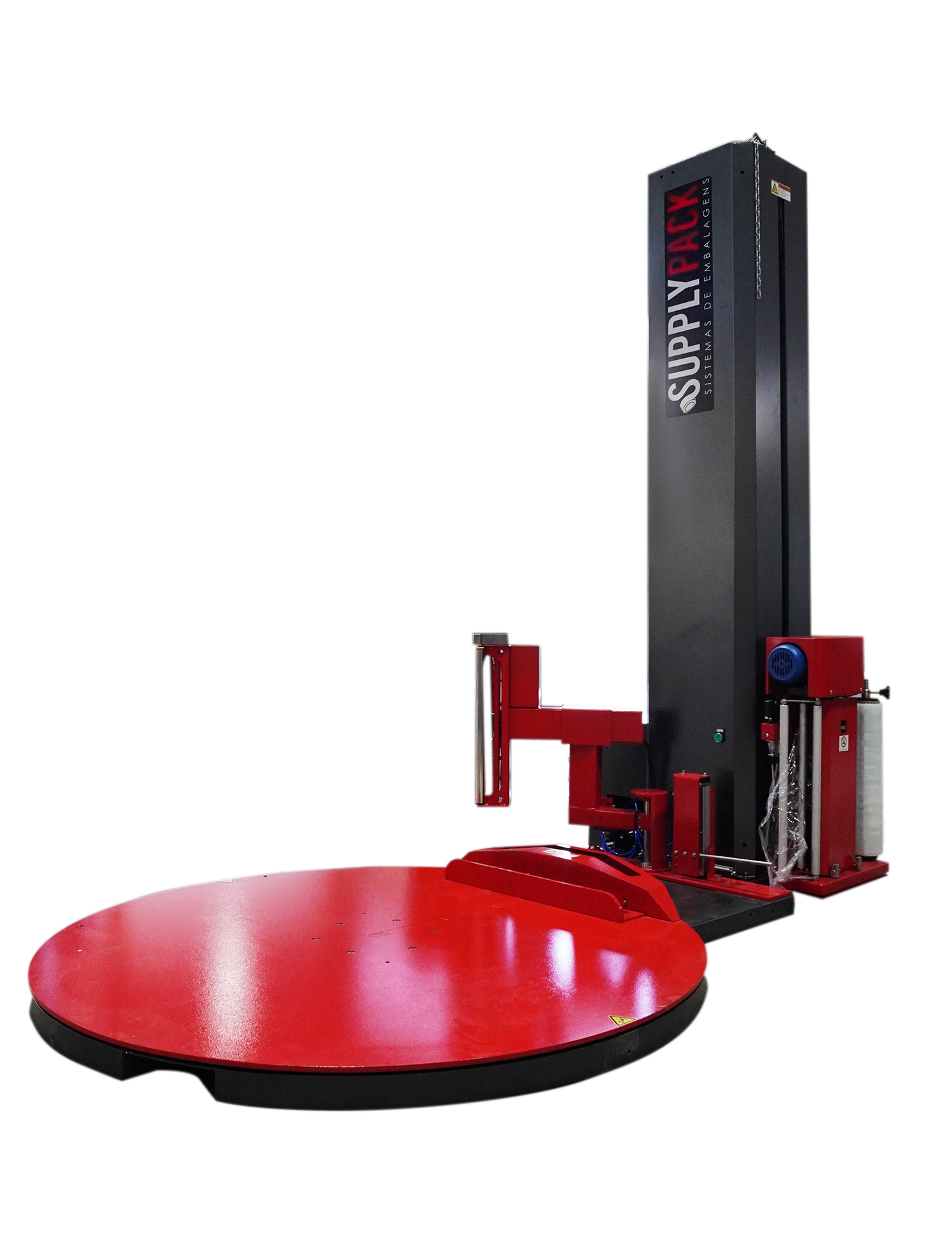 Envolvedora Strechadeira Paletizadora Automática de Filmes Stretch c/ Pinça e Cortador Automático SPE-2400FA